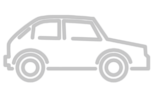 Imagen del icono de rotulación de vehículos en contorno gris, de la categoría rotulación