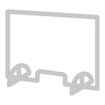 Imagen del icono con el contorno gris del servicio de impresión sobre metacrilato, de la categoría de rotulación